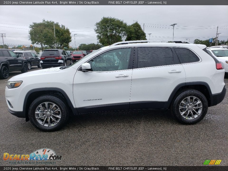 2020 Jeep Cherokee Latitude Plus 4x4 Bright White / Ski Gray/Black Photo #3