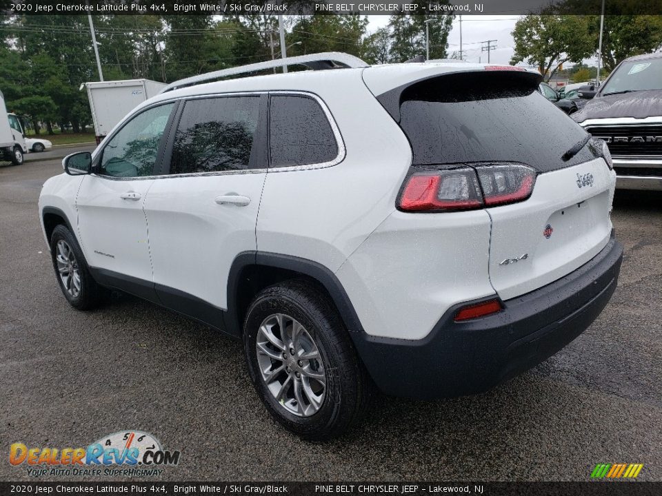 2020 Jeep Cherokee Latitude Plus 4x4 Bright White / Ski Gray/Black Photo #4