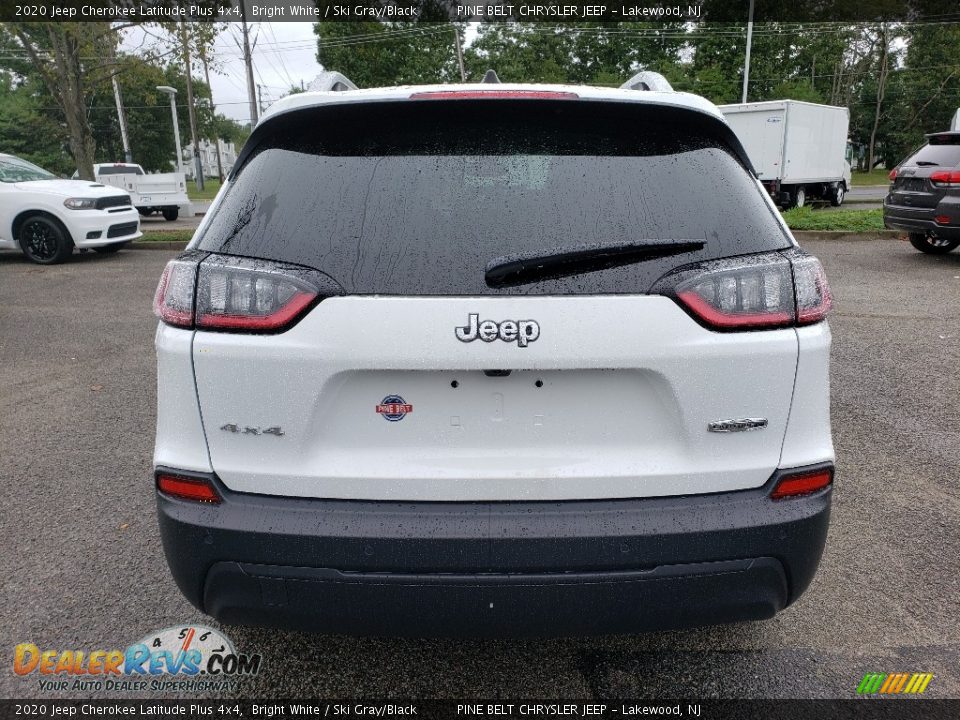 2020 Jeep Cherokee Latitude Plus 4x4 Bright White / Ski Gray/Black Photo #5