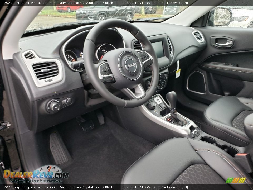 Black Interior - 2020 Jeep Compass Latitude 4x4 Photo #7
