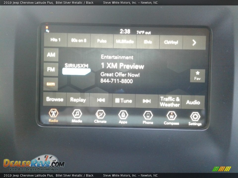 2019 Jeep Cherokee Latitude Plus Billet Silver Metallic / Black Photo #20