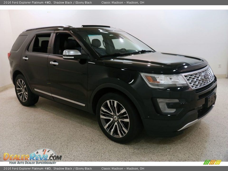 2016 Ford Explorer Platinum 4WD Shadow Black / Ebony Black Photo #1