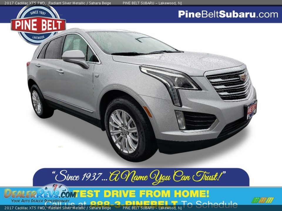 2017 Cadillac XT5 FWD Radiant Silver Metallic / Sahara Beige Photo #1