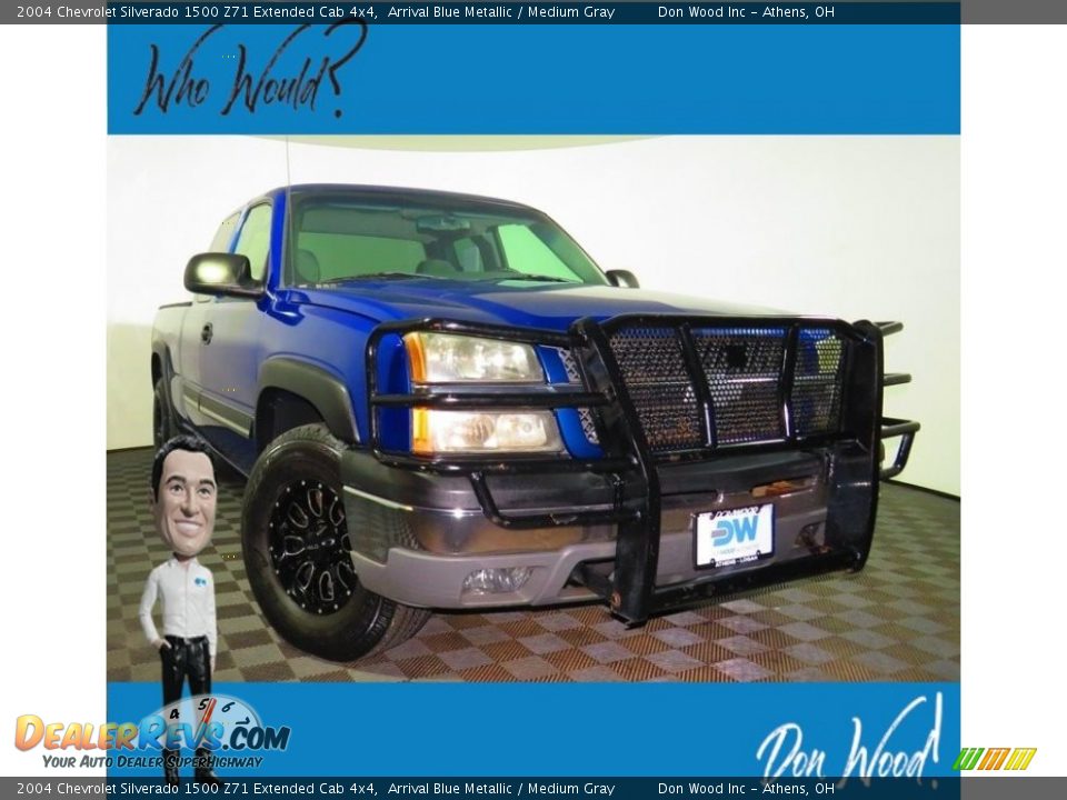 2004 Chevrolet Silverado 1500 Z71 Extended Cab 4x4 Arrival Blue Metallic / Medium Gray Photo #1