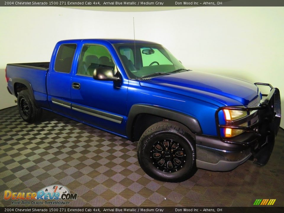 2004 Chevrolet Silverado 1500 Z71 Extended Cab 4x4 Arrival Blue Metallic / Medium Gray Photo #2