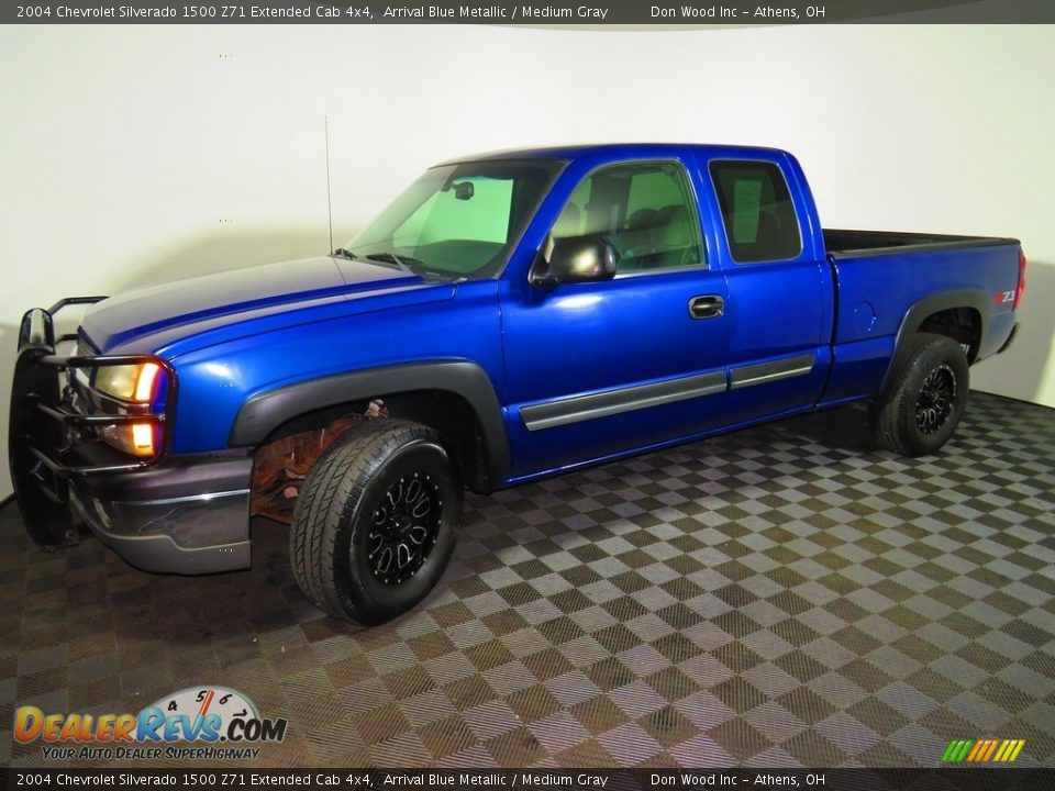 2004 Chevrolet Silverado 1500 Z71 Extended Cab 4x4 Arrival Blue Metallic / Medium Gray Photo #7