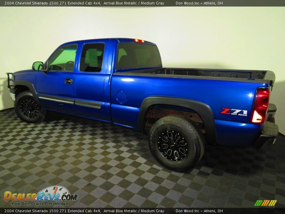 2004 Chevrolet Silverado 1500 Z71 Extended Cab 4x4 Arrival Blue Metallic / Medium Gray Photo #9