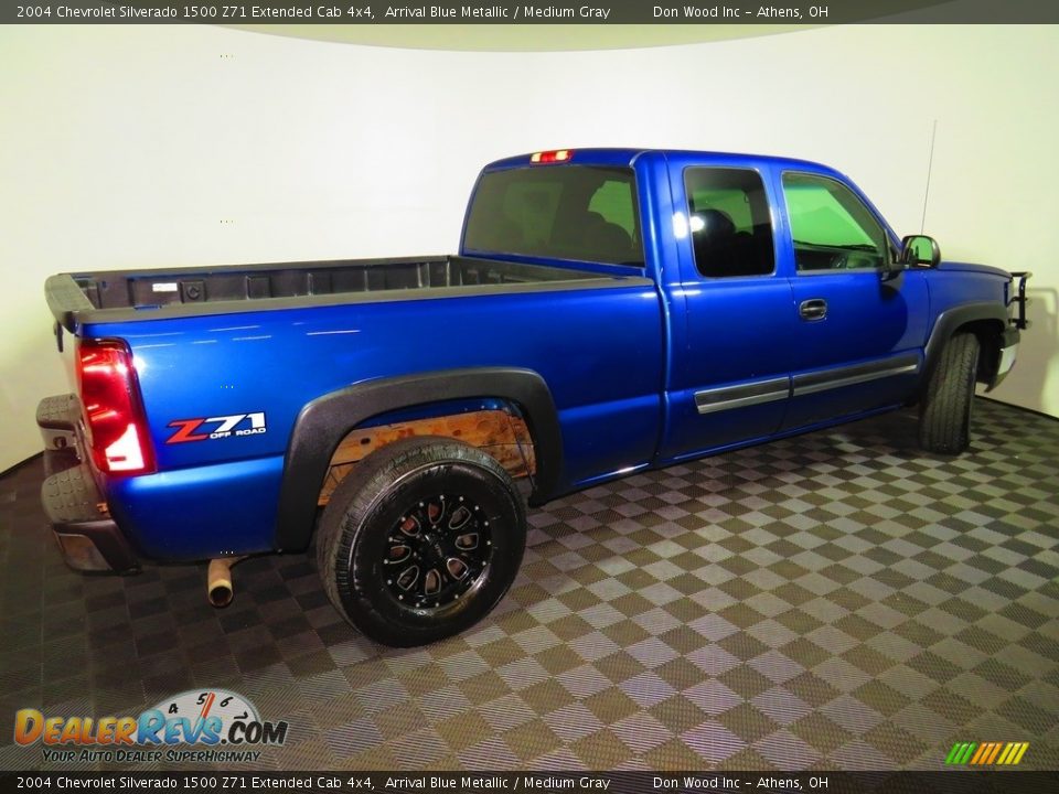 2004 Chevrolet Silverado 1500 Z71 Extended Cab 4x4 Arrival Blue Metallic / Medium Gray Photo #13