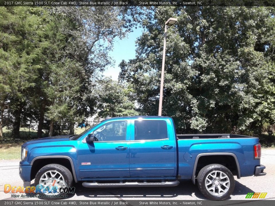 2017 GMC Sierra 1500 SLT Crew Cab 4WD Stone Blue Metallic / Jet Black Photo #1