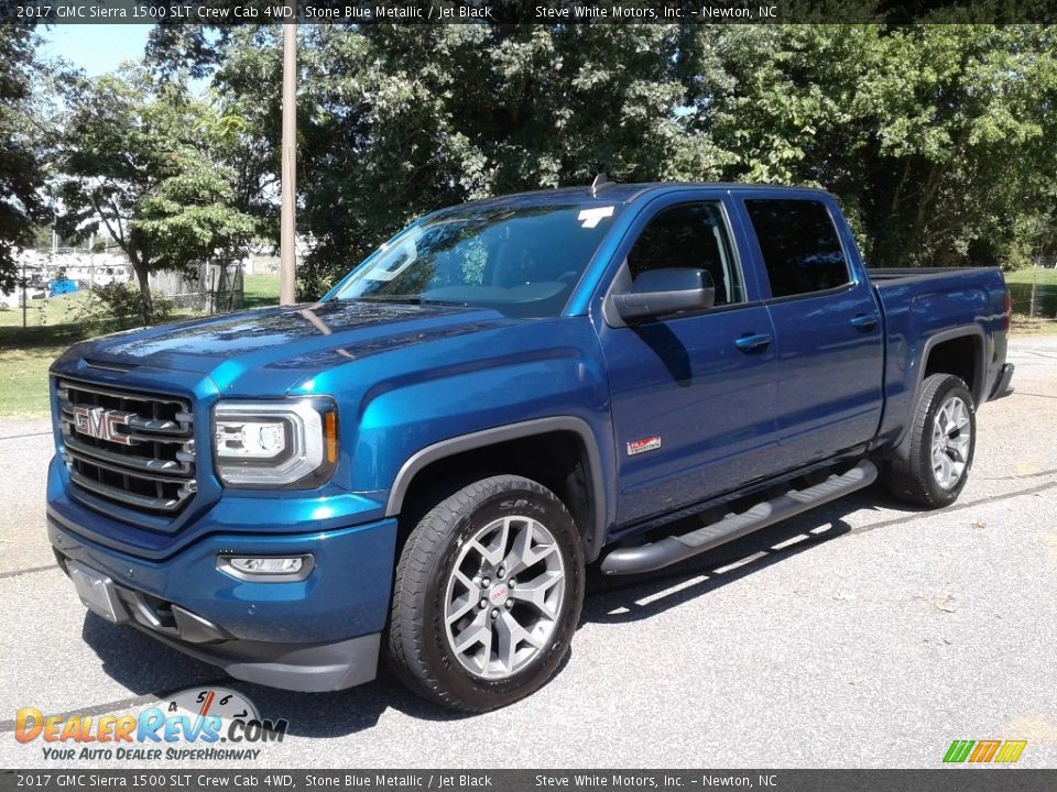 2017 GMC Sierra 1500 SLT Crew Cab 4WD Stone Blue Metallic / Jet Black Photo #2