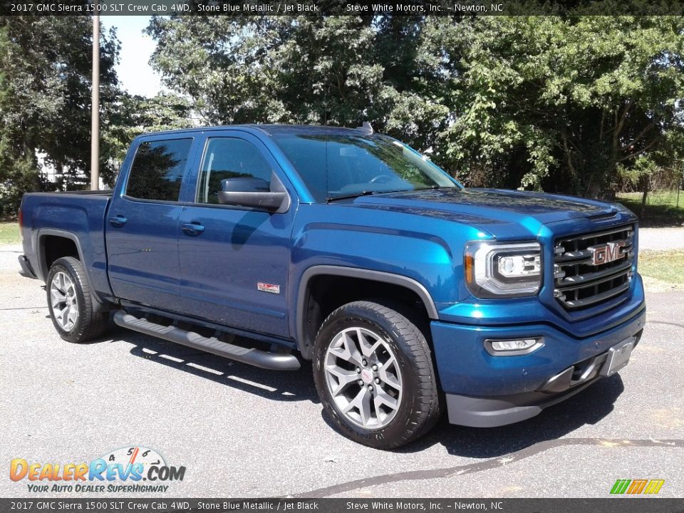 2017 GMC Sierra 1500 SLT Crew Cab 4WD Stone Blue Metallic / Jet Black Photo #4