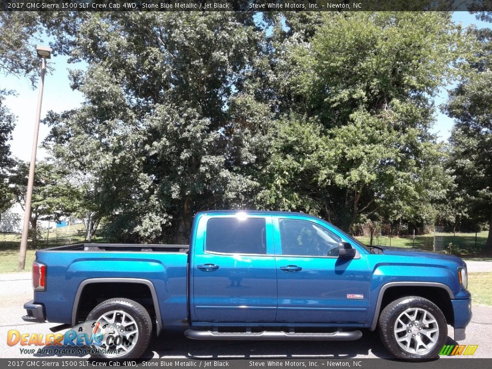 2017 GMC Sierra 1500 SLT Crew Cab 4WD Stone Blue Metallic / Jet Black Photo #5