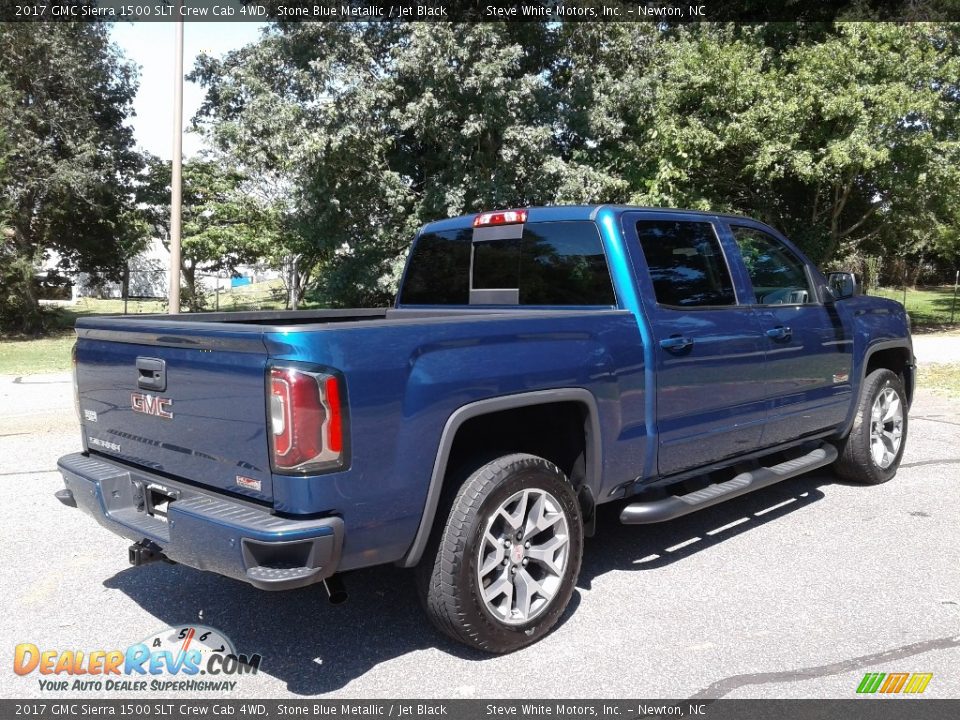 2017 GMC Sierra 1500 SLT Crew Cab 4WD Stone Blue Metallic / Jet Black Photo #6