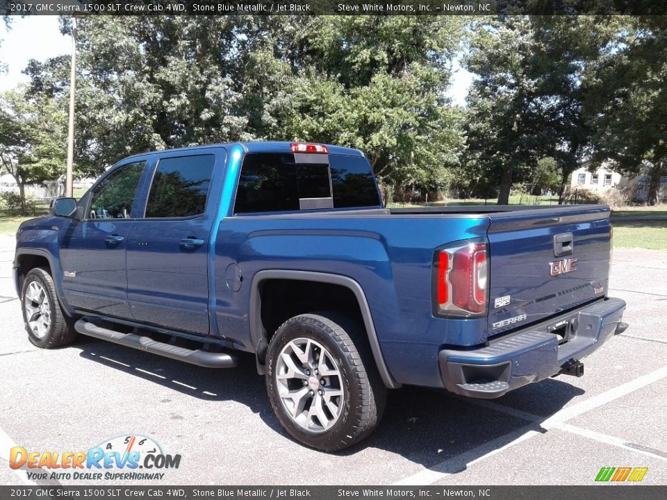 2017 GMC Sierra 1500 SLT Crew Cab 4WD Stone Blue Metallic / Jet Black Photo #8