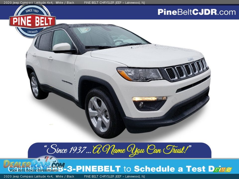 2020 Jeep Compass Latitude 4x4 White / Black Photo #1