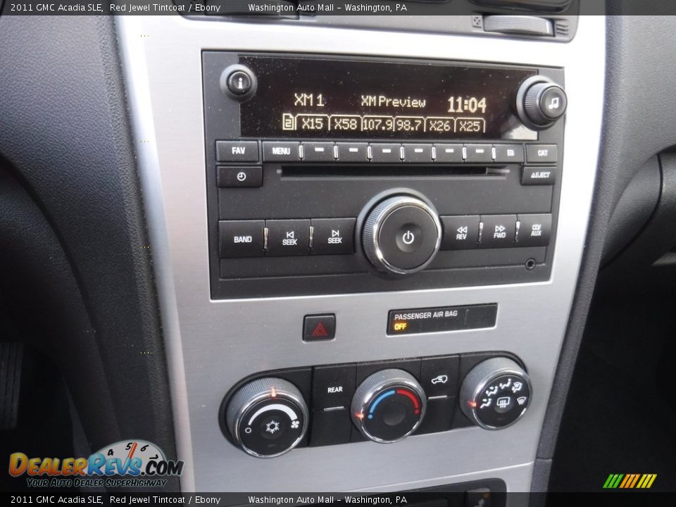 2011 GMC Acadia SLE Red Jewel Tintcoat / Ebony Photo #16