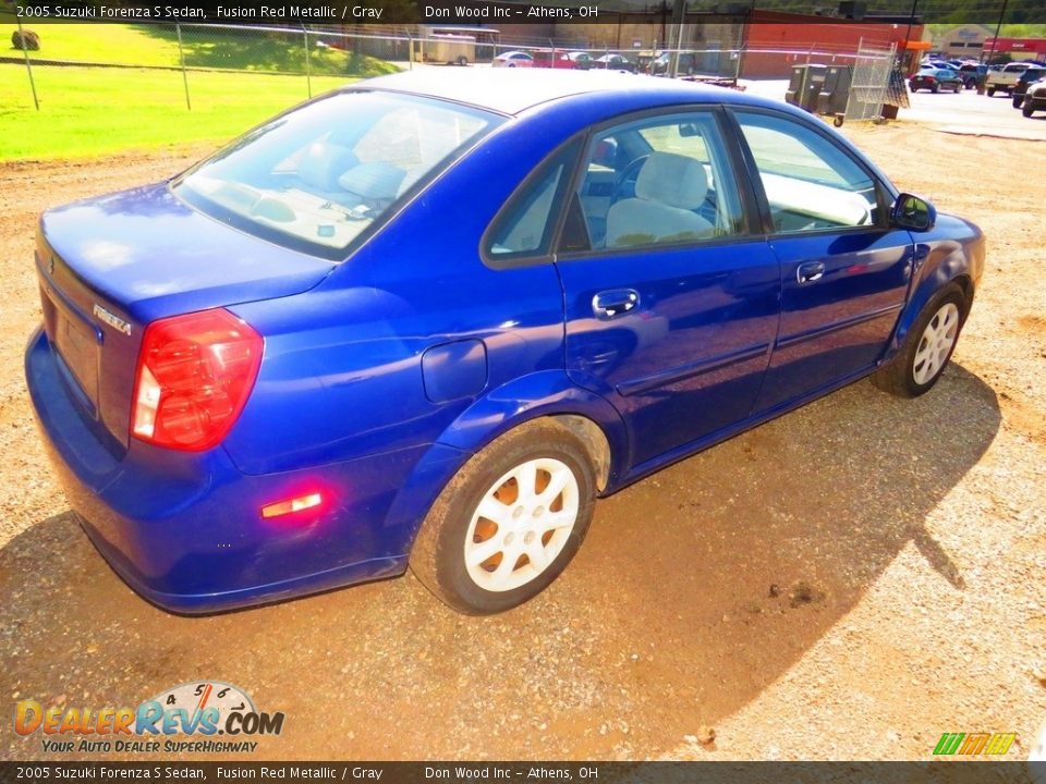 2005 Suzuki Forenza S Sedan Fusion Red Metallic / Gray Photo #12