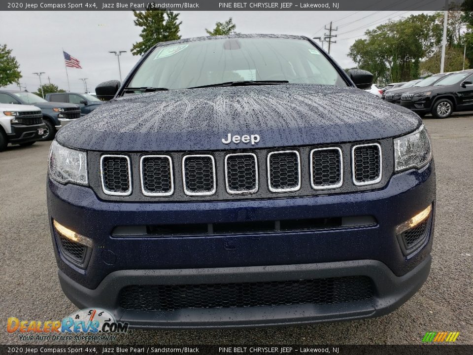 2020 Jeep Compass Sport 4x4 Jazz Blue Pearl / Sandstorm/Black Photo #2