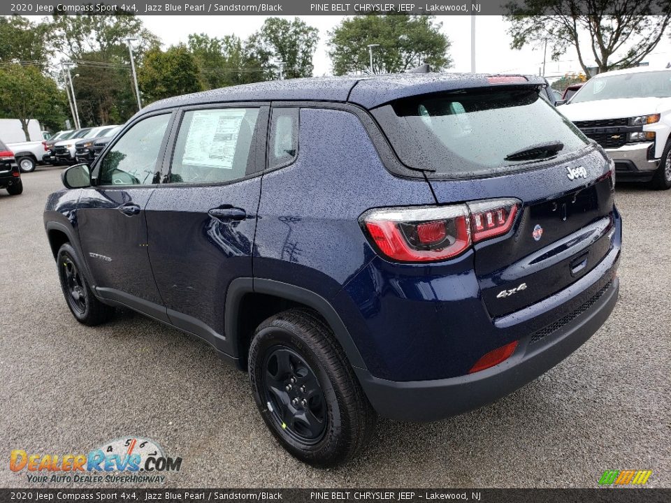 2020 Jeep Compass Sport 4x4 Jazz Blue Pearl / Sandstorm/Black Photo #4