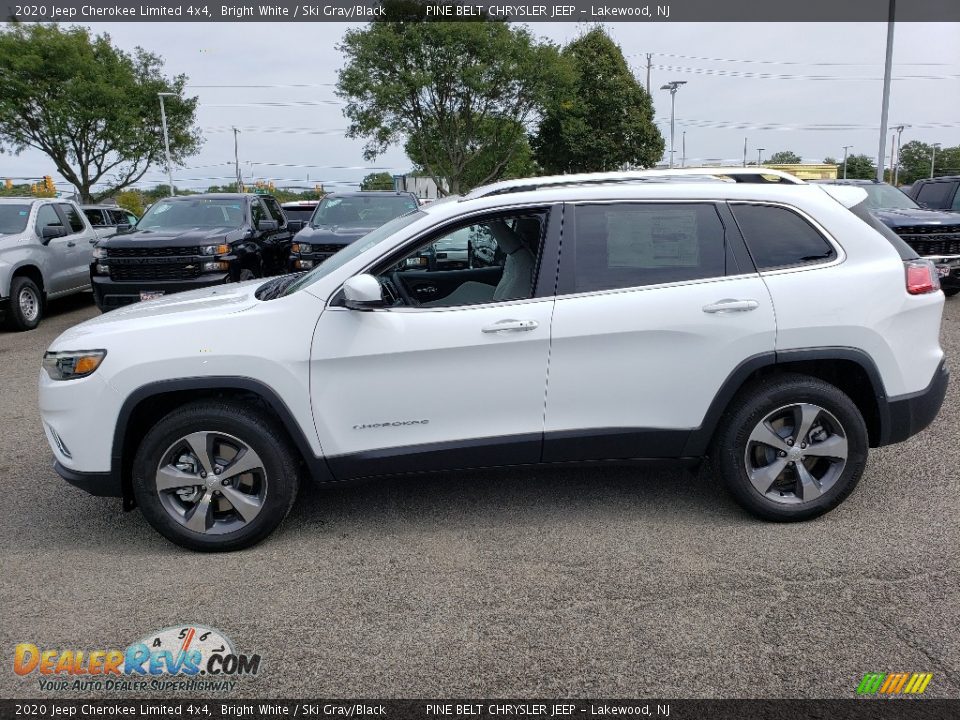 2020 Jeep Cherokee Limited 4x4 Bright White / Ski Gray/Black Photo #3