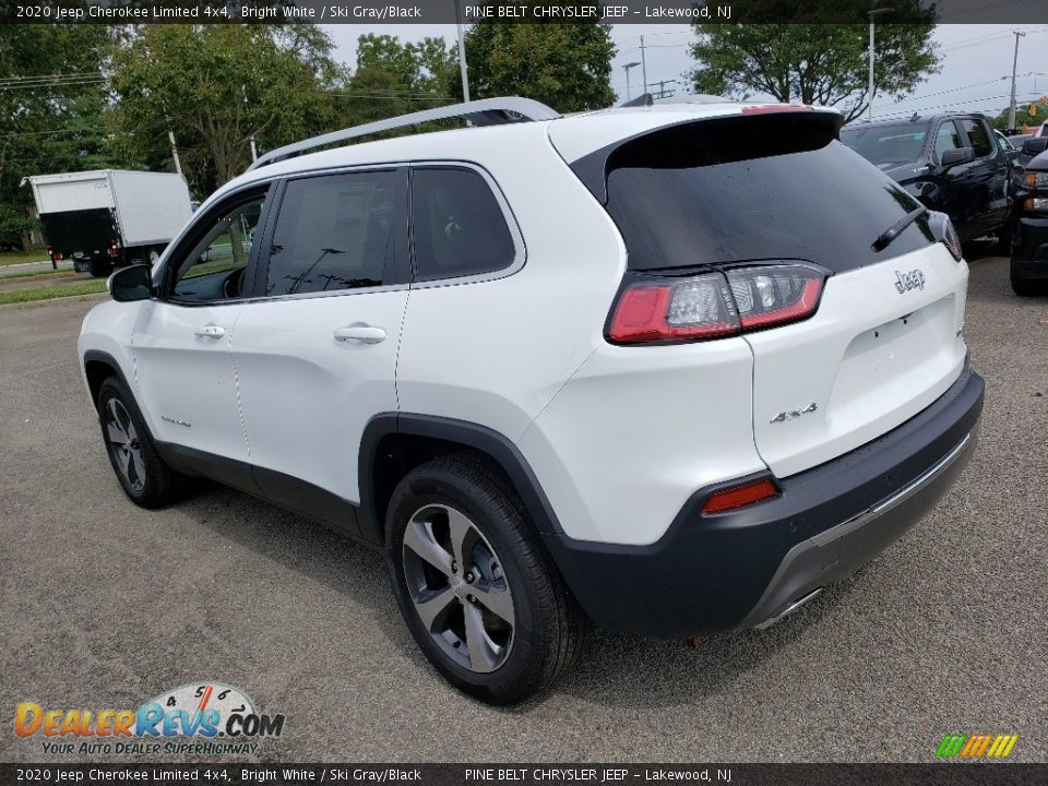 2020 Jeep Cherokee Limited 4x4 Bright White / Ski Gray/Black Photo #4