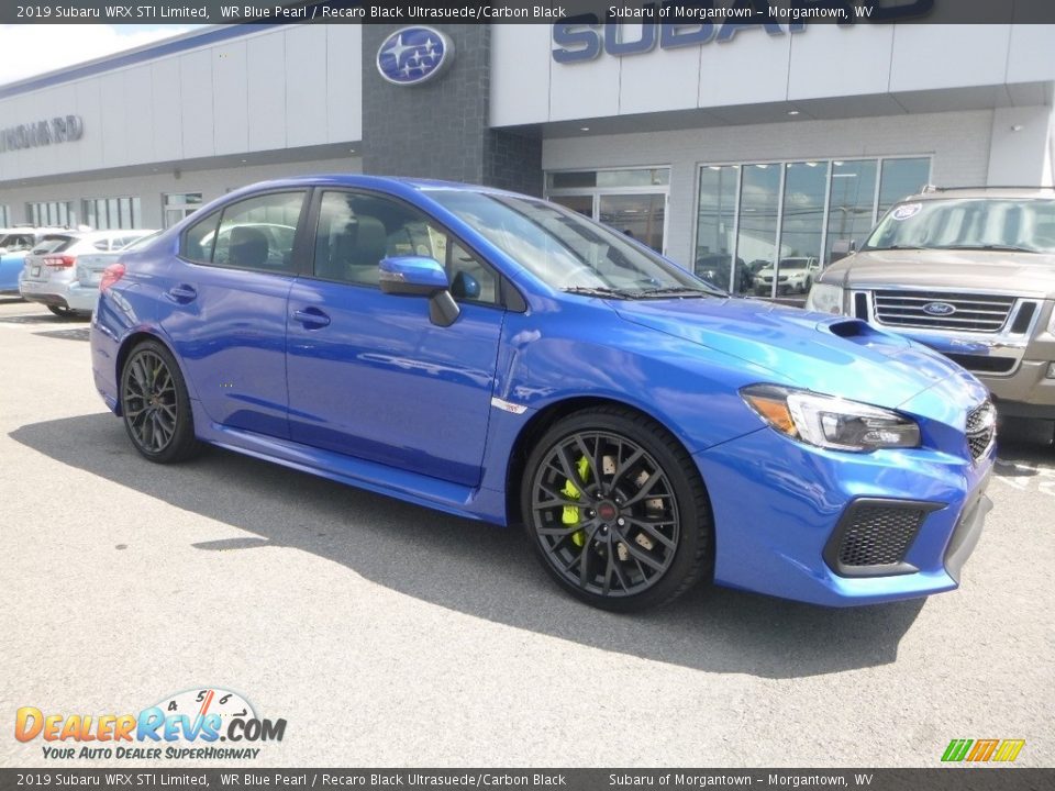 2019 Subaru WRX STI Limited WR Blue Pearl / Recaro Black Ultrasuede/Carbon Black Photo #1