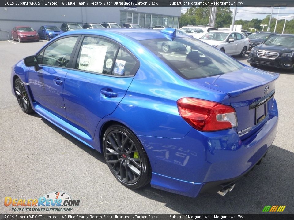 2019 Subaru WRX STI Limited WR Blue Pearl / Recaro Black Ultrasuede/Carbon Black Photo #6