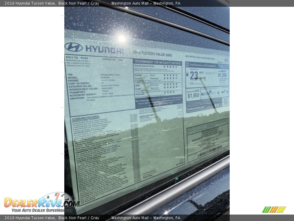 2019 Hyundai Tucson Value Black Noir Pearl / Gray Photo #16