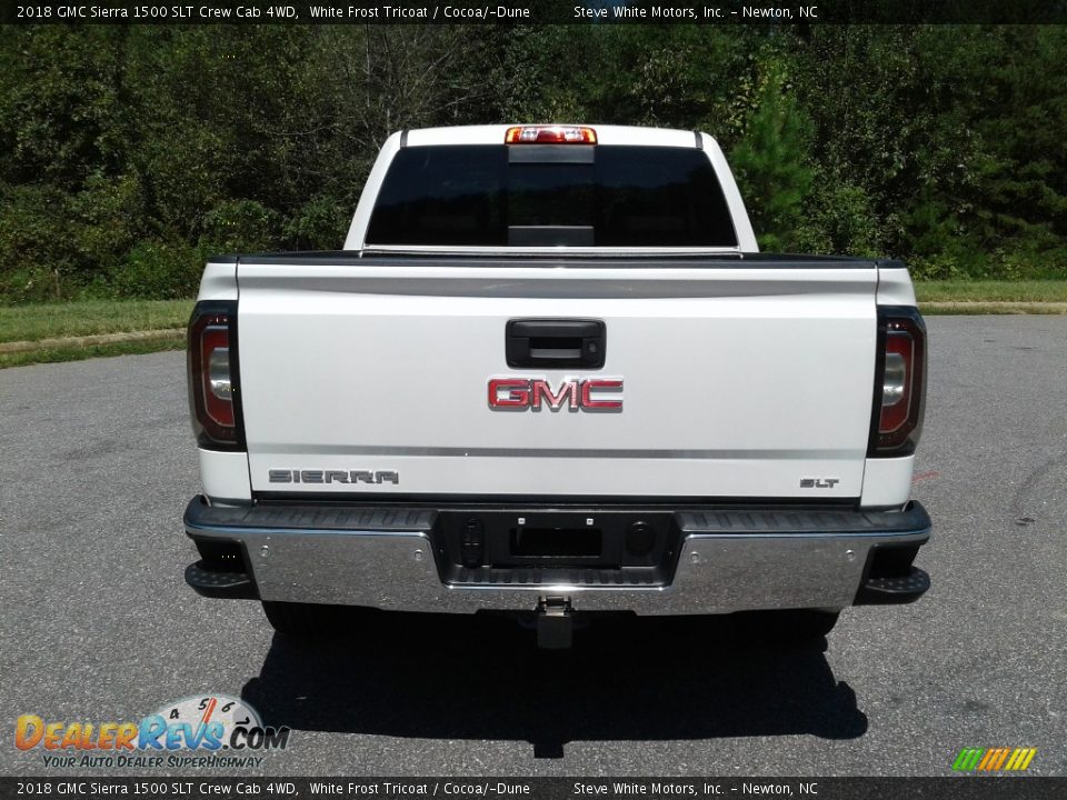 2018 GMC Sierra 1500 SLT Crew Cab 4WD White Frost Tricoat / Cocoa/­Dune Photo #7