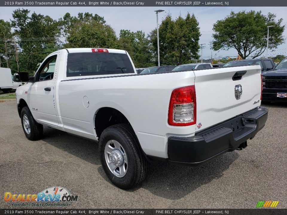 2019 Ram 3500 Tradesman Regular Cab 4x4 Bright White / Black/Diesel Gray Photo #4