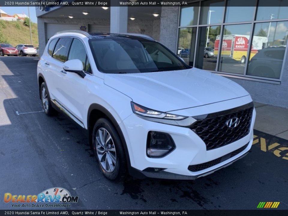2020 Hyundai Santa Fe Limited AWD Quartz White / Beige Photo #2