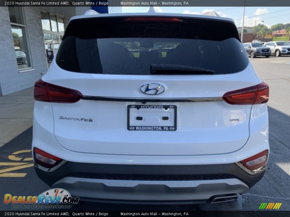 2020 Hyundai Santa Fe Limited AWD Quartz White / Beige Photo #5