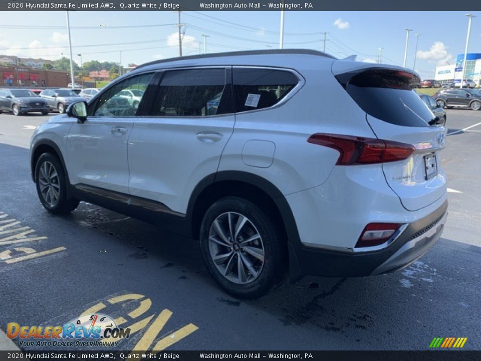2020 Hyundai Santa Fe Limited AWD Quartz White / Beige Photo #6