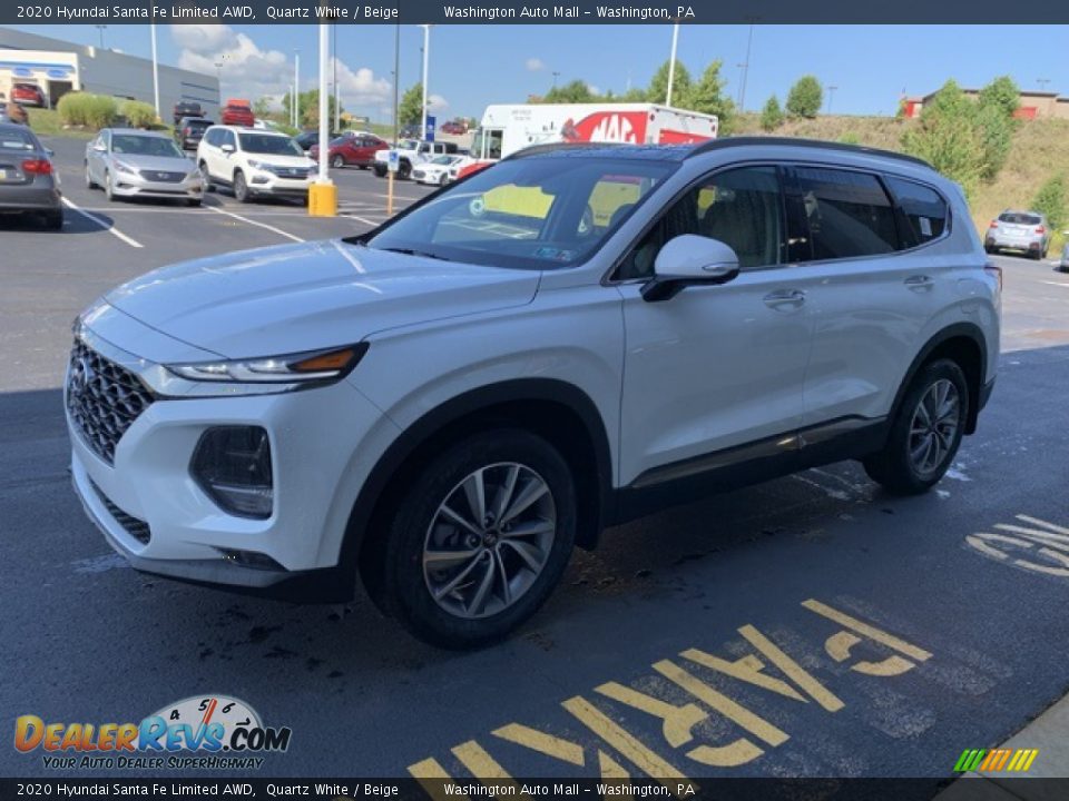 2020 Hyundai Santa Fe Limited AWD Quartz White / Beige Photo #7
