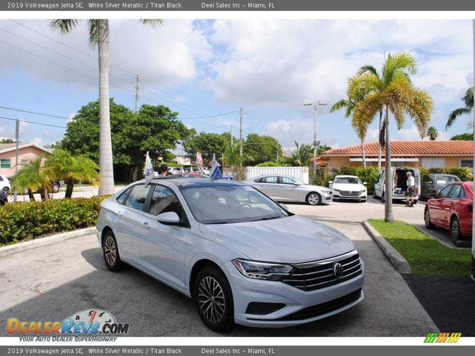 2019 Volkswagen Jetta SE White Silver Metallic / Titan Black Photo #1