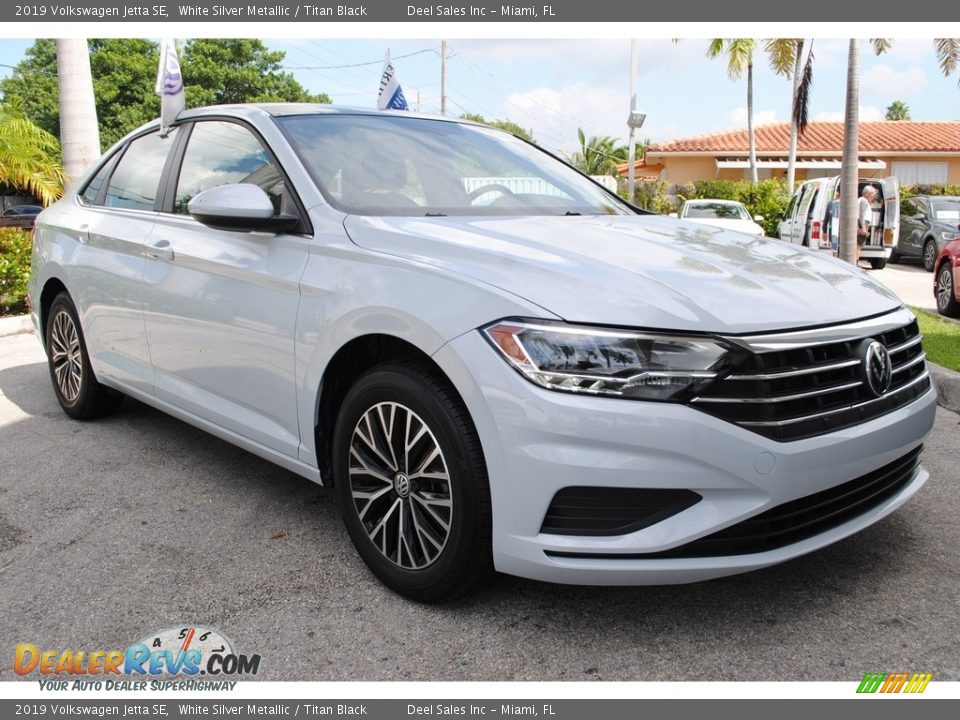 2019 Volkswagen Jetta SE White Silver Metallic / Titan Black Photo #2