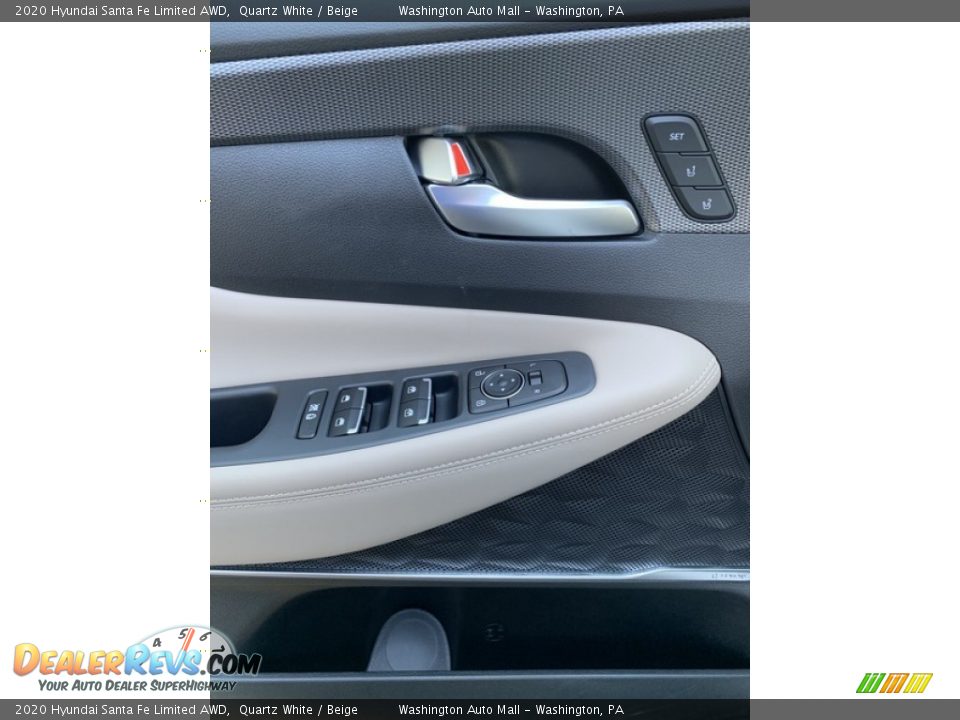 2020 Hyundai Santa Fe Limited AWD Quartz White / Beige Photo #12