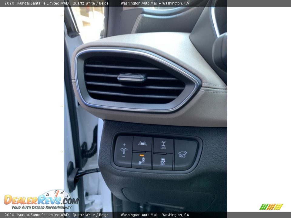 2020 Hyundai Santa Fe Limited AWD Quartz White / Beige Photo #13
