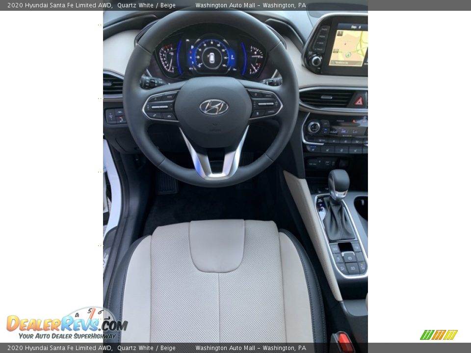 2020 Hyundai Santa Fe Limited AWD Quartz White / Beige Photo #14