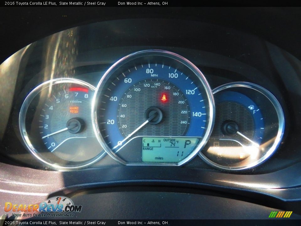 2016 Toyota Corolla LE Plus Slate Metallic / Steel Gray Photo #27