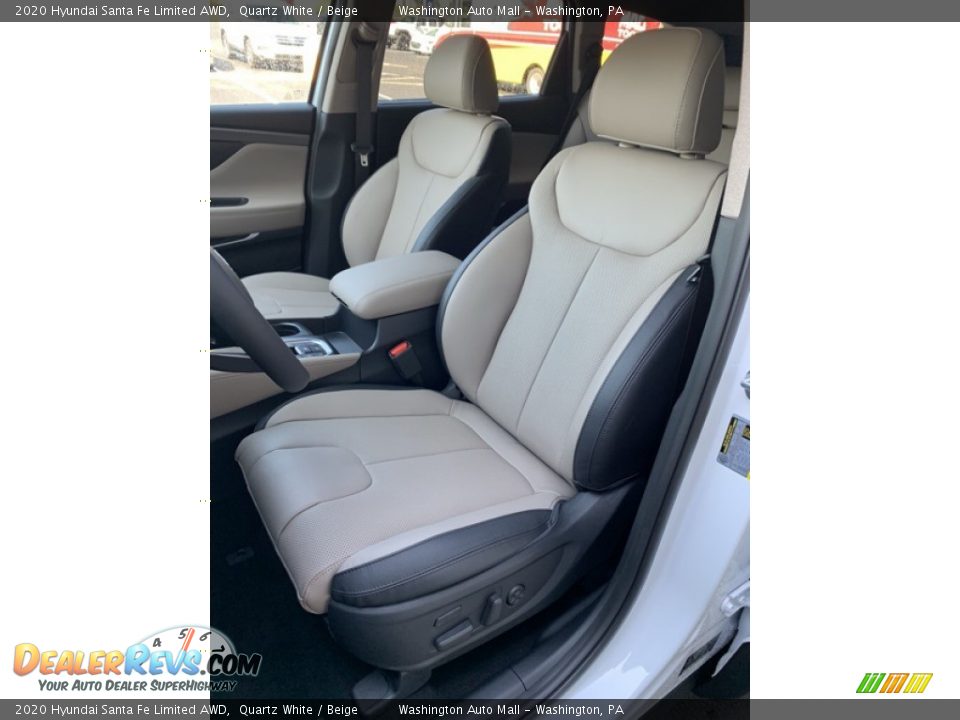 2020 Hyundai Santa Fe Limited AWD Quartz White / Beige Photo #15