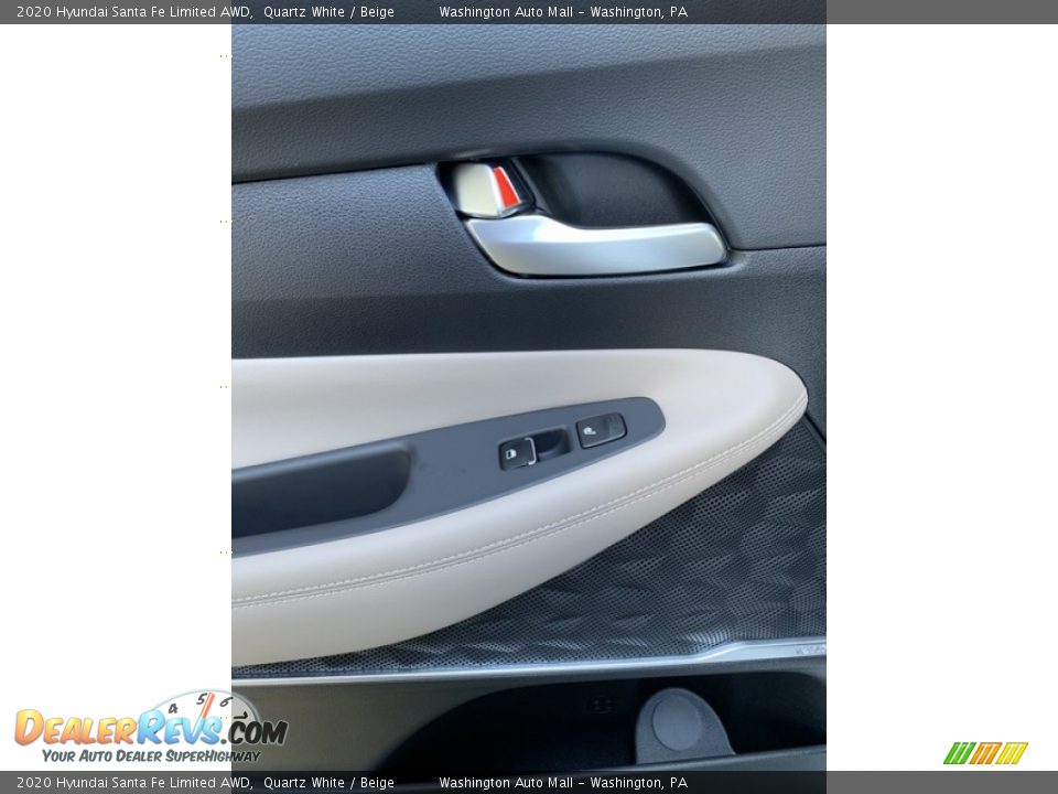 2020 Hyundai Santa Fe Limited AWD Quartz White / Beige Photo #18