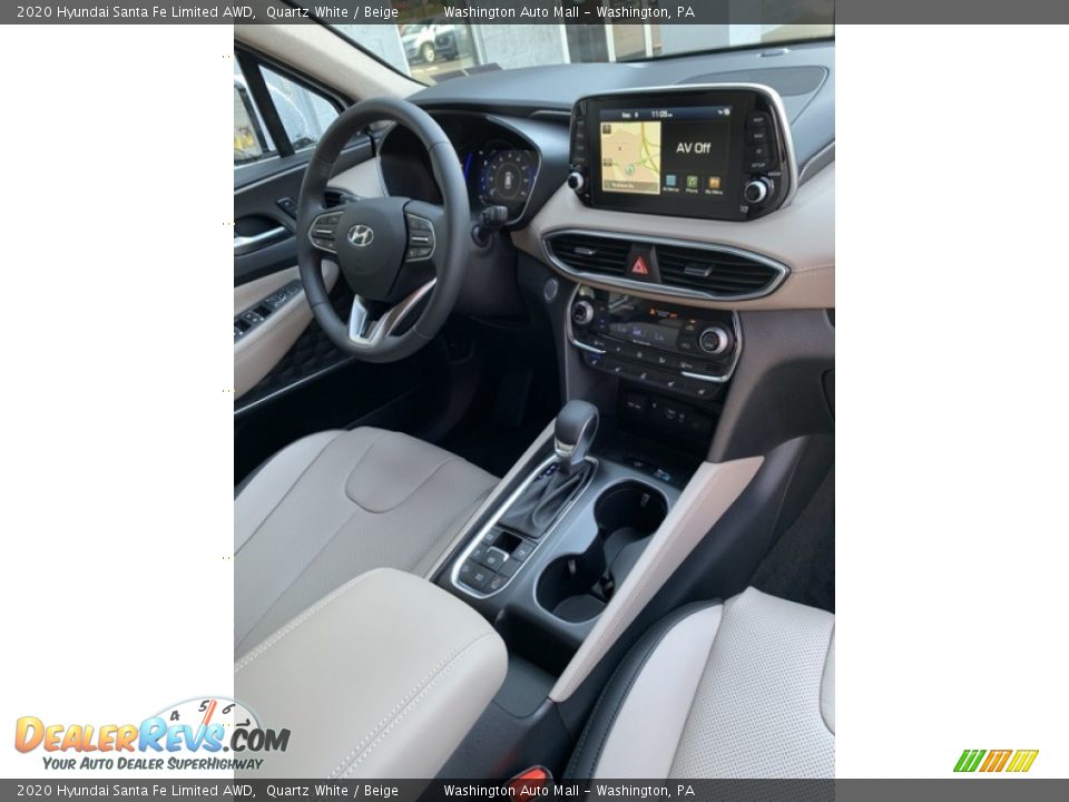 2020 Hyundai Santa Fe Limited AWD Quartz White / Beige Photo #31