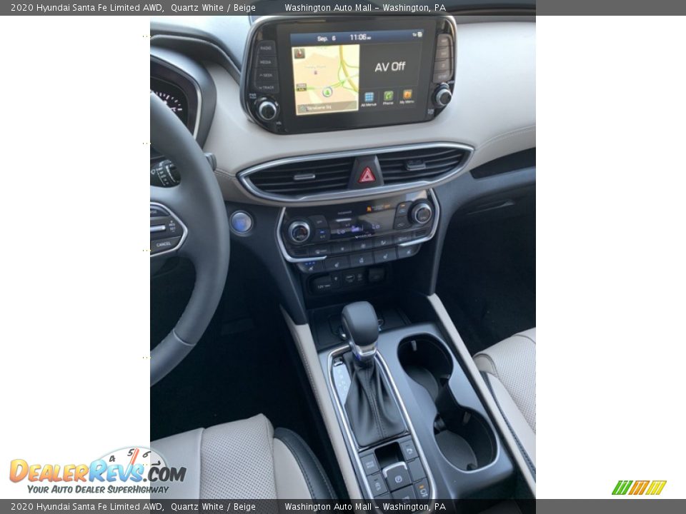 2020 Hyundai Santa Fe Limited AWD Quartz White / Beige Photo #35