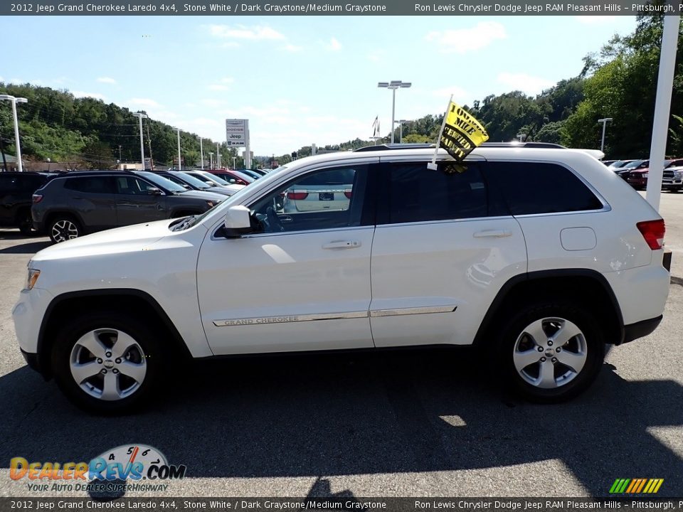 2012 Jeep Grand Cherokee Laredo 4x4 Stone White / Dark Graystone/Medium Graystone Photo #2
