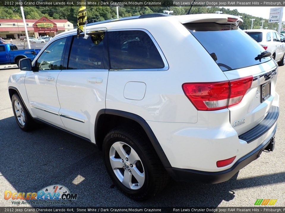 2012 Jeep Grand Cherokee Laredo 4x4 Stone White / Dark Graystone/Medium Graystone Photo #3