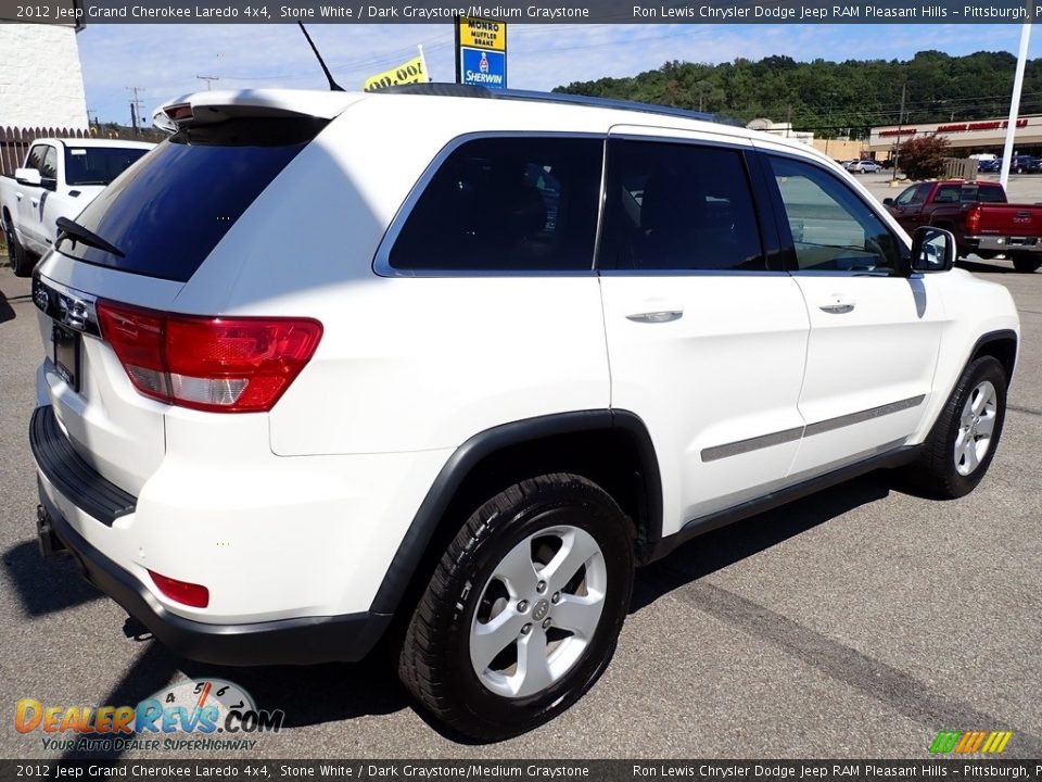 2012 Jeep Grand Cherokee Laredo 4x4 Stone White / Dark Graystone/Medium Graystone Photo #6