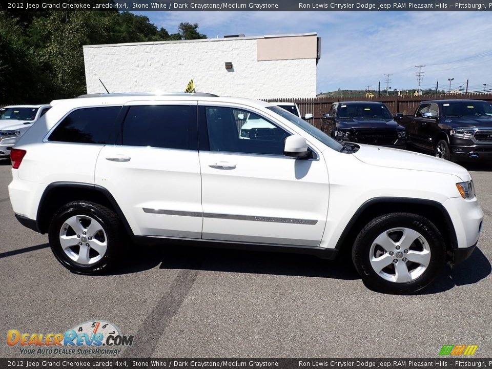 2012 Jeep Grand Cherokee Laredo 4x4 Stone White / Dark Graystone/Medium Graystone Photo #7