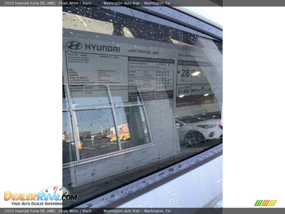 2020 Hyundai Kona SEL AWD Chalk White / Black Photo #15