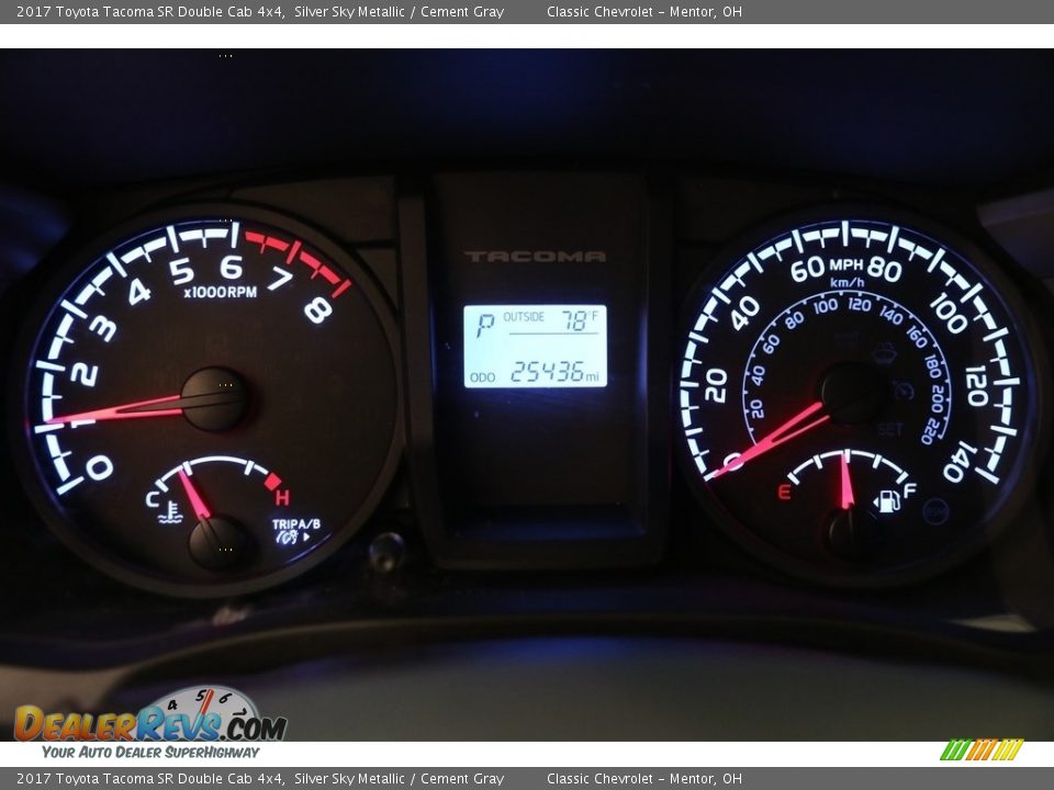 2017 Toyota Tacoma SR Double Cab 4x4 Silver Sky Metallic / Cement Gray Photo #8